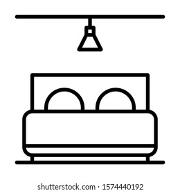 interior furniture household bed icon vector
