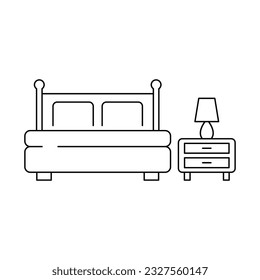 Diseño de iconos de Muebles interiores. Icono interior del apartamento. Mobiliario de salón. Acogedor hogar. 