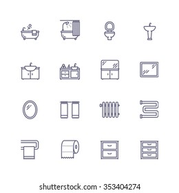 Interior and furniture icons