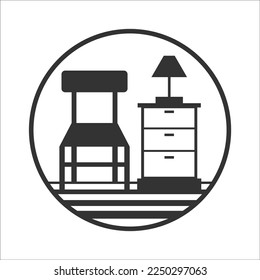 Interior furniture logo template Icon Illustration Brand Identity