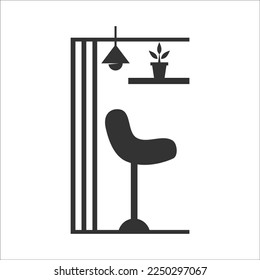 Interior furniture logo template Icon Illustration Brand Identity