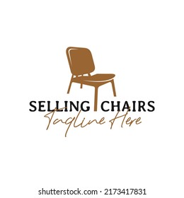 Interior Furniture Sale Illustration Logo Design