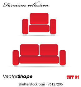 Interior furniture sofa and armchair