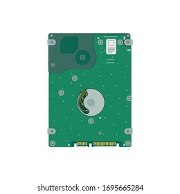 Interior hard disk drive for laptop. HDD. Vector illustration