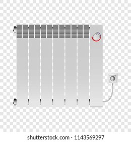 Interior heater mockup. Realistic illustration of interior heater vector mockup for on transparent background