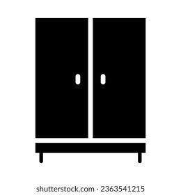 
logotipo vectorial del icono del armario doméstico interior en estilo plano y moderno
