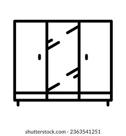 
interior home cupboard icon vector logo in flat and trendy style
