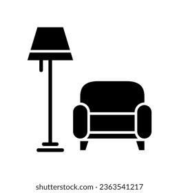 Innenhofsymbol, Vektorsymbol in flachem und trendigem Stil