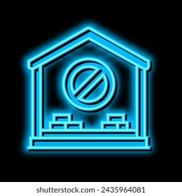 interior house demolition neon light sign vector. interior house demolition illustration