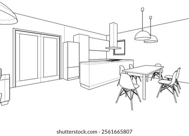Interior of a house vector illustration