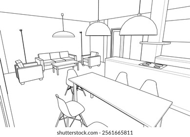 Interior of a house vector illustration