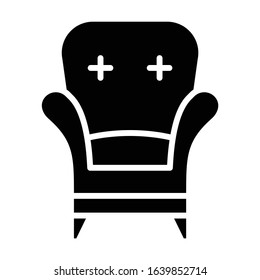 interior household sofa chair icon vector