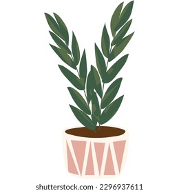 Interior houseplant vector flower plant flat icon