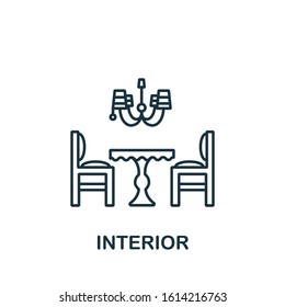 Interior icon from interior collection. Simple line element Interior symbol for templates, web design and infographics