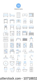 Interior icons set,