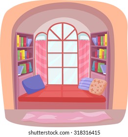 Interior Illustration Featuring a Fancy Nook in a House