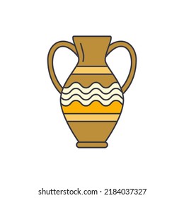 Interior jar icon in color, isolated on white background 