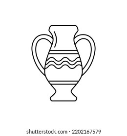 Interior jar icon in line style icon, isolated on white background