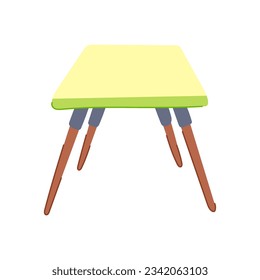 interior kid table cartoon. window texture, wooden template, top book interior kid table sign. isolated symbol vector illustration
