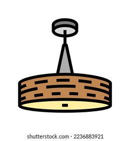 vector de icono de color de techo de lámpara interior. señal de techo de la lámpara interior. ilustración de símbolo aislado