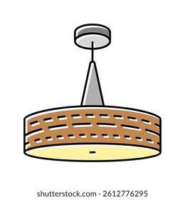 interior lamp ceiling color icon vector. interior lamp ceiling sign. isolated symbol illustration