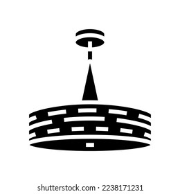 interior lamp ceiling glyph icon vector. interior lamp ceiling sign. isolated symbol illustration