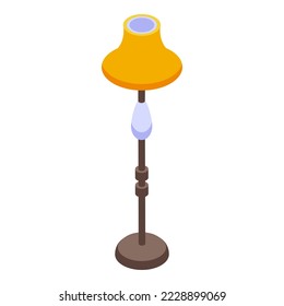 Interior lamp icon isometric vector. Home stand. Light decor