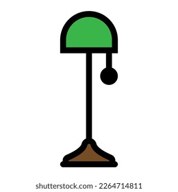 Interior lamp icon line isolated on white background. Black flat thin icon on modern outline style. Linear symbol and editable stroke. Simple and pixel perfect stroke vector illustration.
