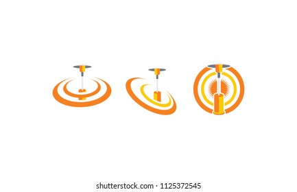interior lamp light logo icon vector