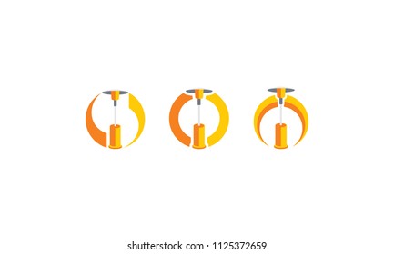 interior lamp light logo icon vector