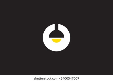 Interior lamp logo design icon vector template