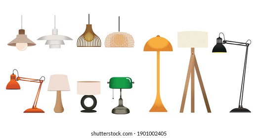 Interior lighting collection of various designs