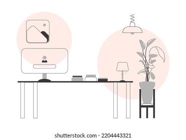 La decoración es de tendencia lineal. antecedentes para presentaciones, afiches y aplicaciones. Vector.