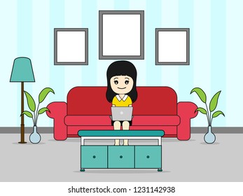 Interior of living room