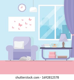 Interior of the living room.