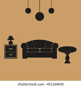 Interior of a living room.