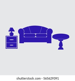 Interior of a living room.