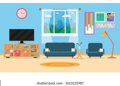 Cartoon Living Room Images, Stock Photos & Vectors 