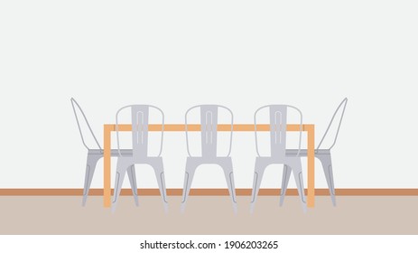 Interior of living room on color background,  vector