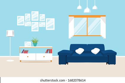 Interior de los vivos. Banner vectorial
