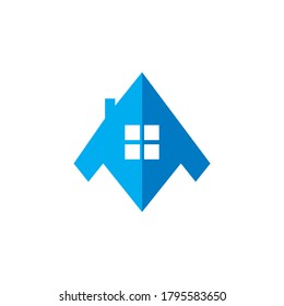 logotipo interior, logotipo de casa abstracta
