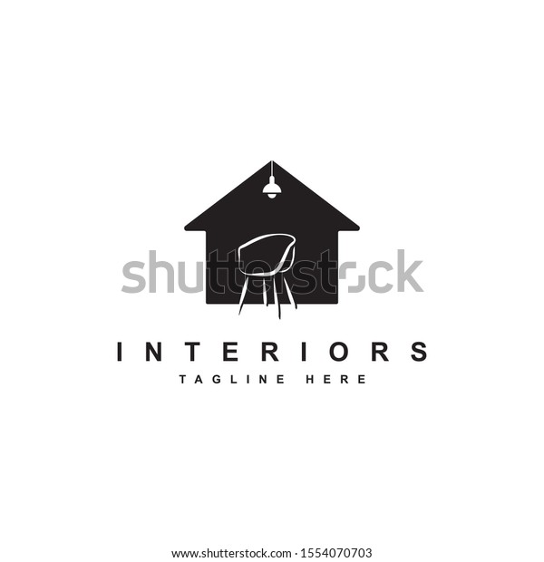 Interior Logo Design Illustration House Furniture Stock Vector (Royalty ...