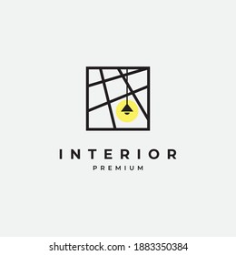 Plantilla vectorial de ilustración de diseño de logotipo interior
