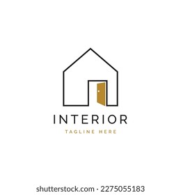 Interior logo design illustration vector template