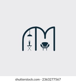  Interior Logo Design with AM latter