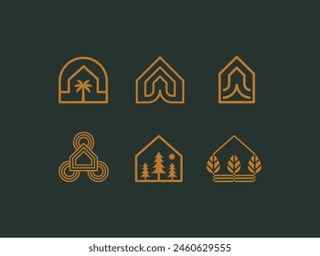 Interior logo design symbol vector.