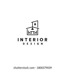 Ilustración vectorial de diseño de logotipo interior