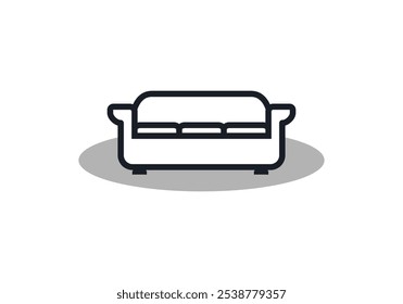 interior logo design vector home decor sofa chair furniture concept outline style