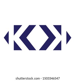 interior logo letter K, furniture shops, decor items and home decoration. design Vector
