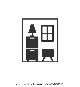 interior logo template. Icon Illustration Brand Identity. Isolated and flat illustration. Vector graphic